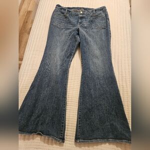 Express Flare Jeans in Deep Blue